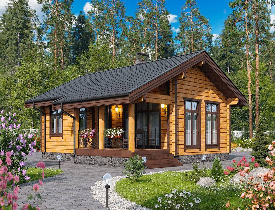 Проекты одноэтажных деревянных домов