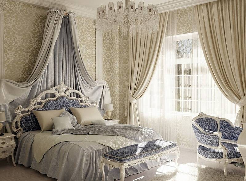 Занавески в спальню: 120 фото новинок дизайна