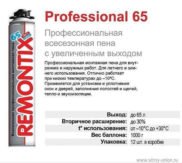 Монтажная полиуретановая пена: виды, преимущества, сфера использования