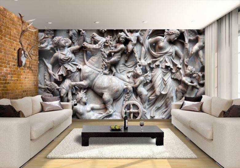 3d фотообои в интерьере: преимущества и фото дизайнов