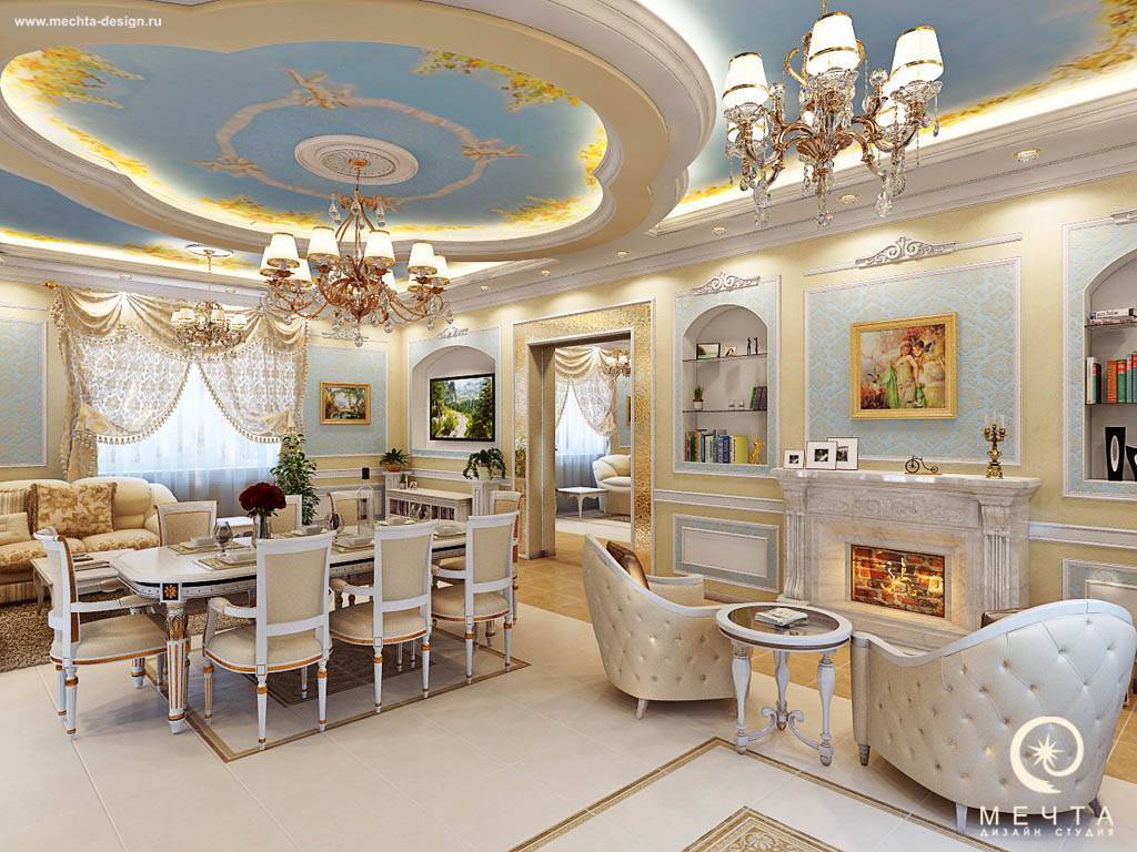 Гостиная в стиле барокко – роскошь и богатство в интерьере (77 фото дизайна)